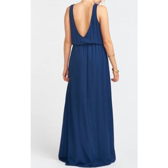NWT Show Me Your Mumu Kendall Maxi Dress in Rich Navy Crisp - Picture 7 of 8